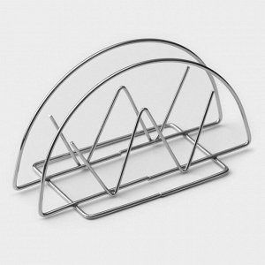 Салфетница Доляна «Корона», 13x6x7,5 см, хром