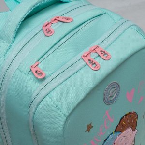 Рюкзак школьный GRIZZLY с карманом для ноутбука 13", двумя отделениями, анатомической спинкой, для девочки