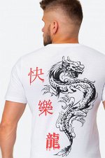 Хлопковая футболка с принтом дракон