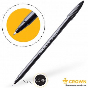 Ручка капиллярная Crown ""MultiPla"" черная, 0,3мм
