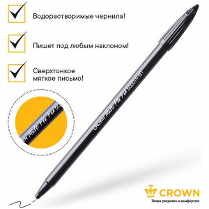 Ручка капиллярная Crown ""MultiPla"" черная, 0,3мм