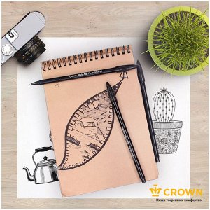 Ручка капиллярная Crown ""MultiPla"" черная, 0,3мм