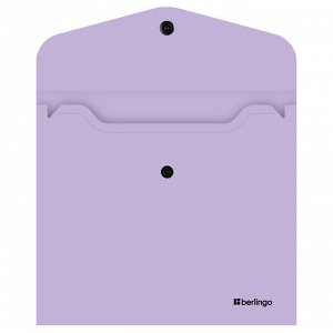 Папка-конверт на кнопке Berlingo ""Instinct"" А5+, 200мкм, лаванда