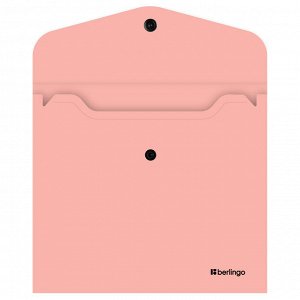 Папка-конверт на кнопке Berlingo ""Instinct"" А5+, 200мкм, фламинго