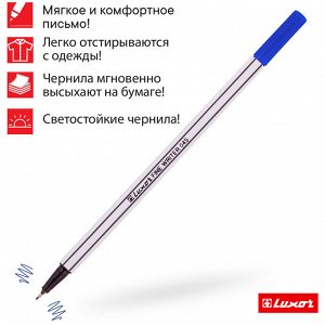 Ручка капиллярная Luxor ""Fine Writer 045"" синяя, 0,8мм