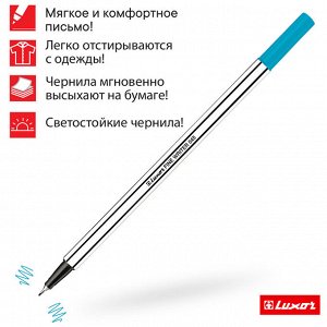 Ручка капиллярная Luxor &quot;&quot;Fine Writer 045&quot;&quot; голубая, 0,8мм