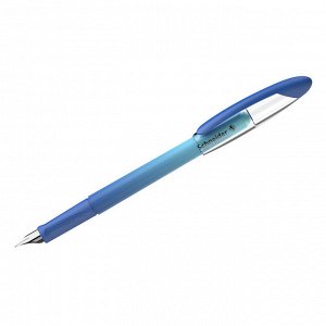 Ручка перьевая Schneider ""Voyage caribbean"" синяя, 1 картридж, грип, сине-голубой корпус