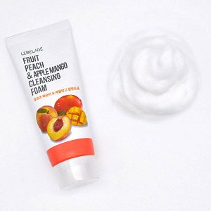 Пенка для умывания LebelAge Fruit Peach&Apple Mango Cleansing Foam, 100мл