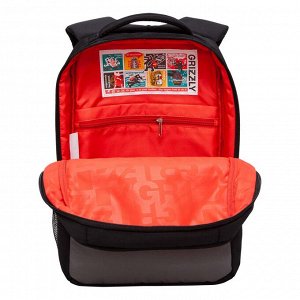 Рюкзак молодежный GRIZZLY с карманом для ноутбука 13", анатомической спинкой, для мальчика
