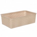Корзинка универсальная Natural Style, пластик, голубой, салатовый, айвори, арт.BQ1206, 25,7х15,8х8см