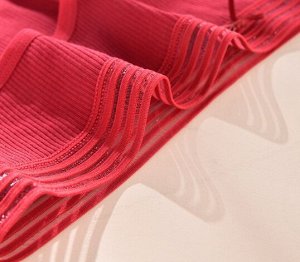 Трусики-слипы хлопковые однотонные, красный