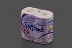Бумага туалетная Lavender фиолетовая 3сл &quot;Soffione&quot; (4 рул.) арт. 10900047