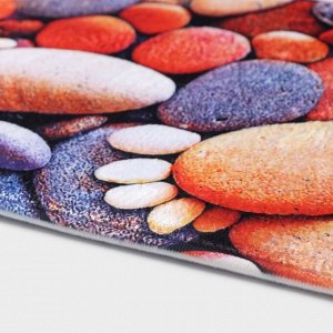 Коврик для ванной Доляна «Камни следы», 40x60 см