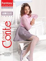 Amelie  Колготки детские,полиамидные 20 ден (Conte) Бантики и мелкий горох