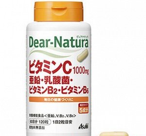 Витамин С + цинк + молочнокислые бактерии + витамины B2 и B6 Asahi Dear Natura