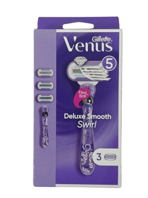 Gillette Venus сменные кассеты Swirl 3 шт + станок