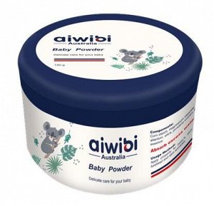 Aiwibi Baby Powder присыпка детс. п/зуда ромашк,кукур. 1шт 140гр. (+спонж) банка / 12шт / PR140-1 / 711835,757203