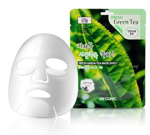 3w clinic Fresh Green Tea Mask Sheet Маска с экстрактом зеленого чая