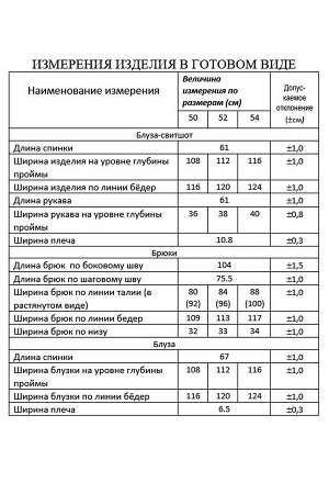 Костюм блуза, брюки, свитшот