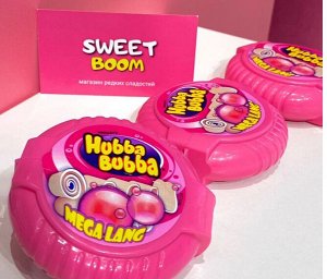 Жевательная резинка со вкусом бабал гам Hubba Bubba Mega Long Bubbl Gum / Лента Хубба Бубба рулетка 56 гр