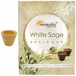 Aromatika благовония &quot;Чаша&quot; с ароматической смолой White Sage БЕЛЫЙ ШАЛФЕЙ