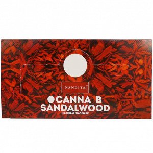 Nandita прямоуг. благовония Canna B Sandalwood САНДАЛОВОЕ ДЕРЕВО КАННАБИС 15 гр. блок 12 шт.