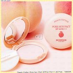 SKINFOOD Компактная пудра с экстрактом персика Peach Cotton Pore Sun Pact SPF42 PA+++ ,9гр