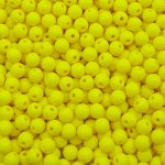 Бусины пластиковые 8 мм желтые. Цена за 50 шт (15 гр.)