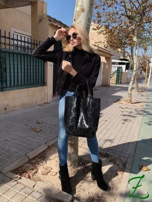 Сумка-шоппер PELLE - Shopper PITON NEGRO