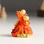 Сувенир полистоун &quot;Дракончики - объятия на золотых монетках&quot; 5.6х3,5х5,5 см