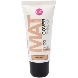 Bell Super Mat Cower Make-up Foundation - Флюид матирующий тональный, стойкий эффект, тон 2, 30 мл