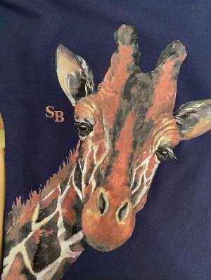 ФУТБОЛКА для мальчика ИНДИГО  жираф