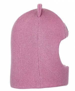 Шлем шапка осенняя розовый для девочки
