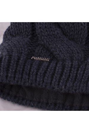 Комплект PAMAMI зимний 17546+14610 шапка+снуд тёмно-синий