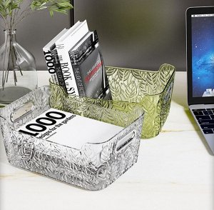 Многофункциональная корзина, органайзер для хранения продуктов питания, бытовой химии, косметики, вещей / 25 x 17,5 x 10,5 см