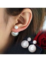 Серьги шарики , цвет: белый перламутровый , арт. 018.564