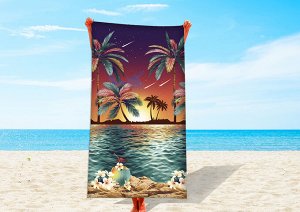 Полотенце вафельное Гавайи 80х150 см пляжное банное