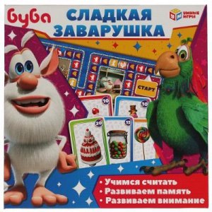 Сладкая заварушка "Буба". Настольная игра-ходилка с карточками, арт.315886