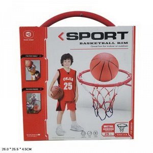 9102-Н2 набор игров. кольцо баскетбол., метал., 26*26 см, в коробке 30138
