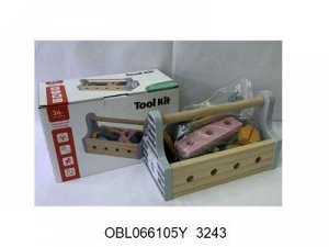 3243 Игровой набор строит. инструментов деревян., в коробке 066105