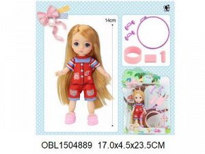 91087-G кукла с набором,23*17 см, на картоне 1504889