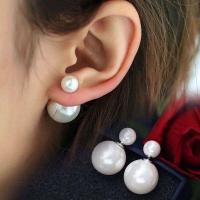Серьги шарики/ пусеты на стиле