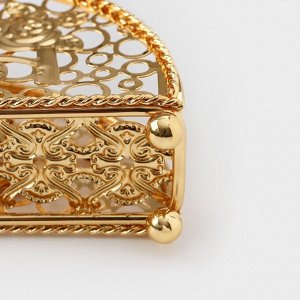Салфетница декоративная «Птицы», 15x4x8.5 см, золотистая