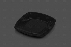 Тарелка квадратная закусочная BUFFET черная d-230 (6 шт.) 183203/4ч