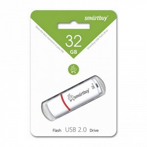 Флэш-диск 32GB SMARTBUY Crown USB 2.0, белый, SB32GBCRW-W