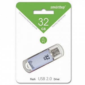 Флэш-диск 32GB SMARTBUY V-Cut USB 2.0, серебристый, SB32GBVC