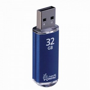 Флэш-диск 32GB SMARTBUY V-Cut USB 2.0, синий, SB32GBVC-B