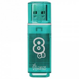 Флэш-диск 8GB SMARTBUY Glossy USB 2.0, зеленый, SB8GBGS-G