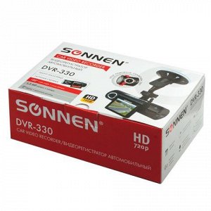 Видеорегистратор автомоб. SONNEN DVR-330, HD, 120°, экран 2&#039;&#039;, microSD, 352856