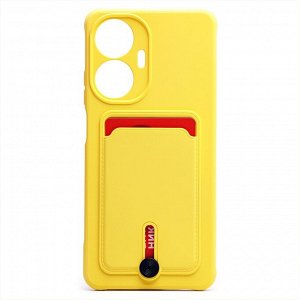 Чехол-накладка - SC304 с картхолдером для "Realme C55" (yellow)